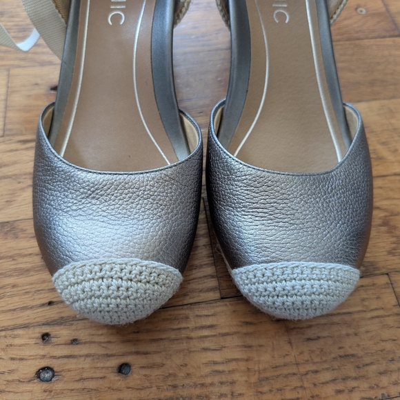 Vionic  Maris Metallic Espadrille Wedges - Picture 2 of 7